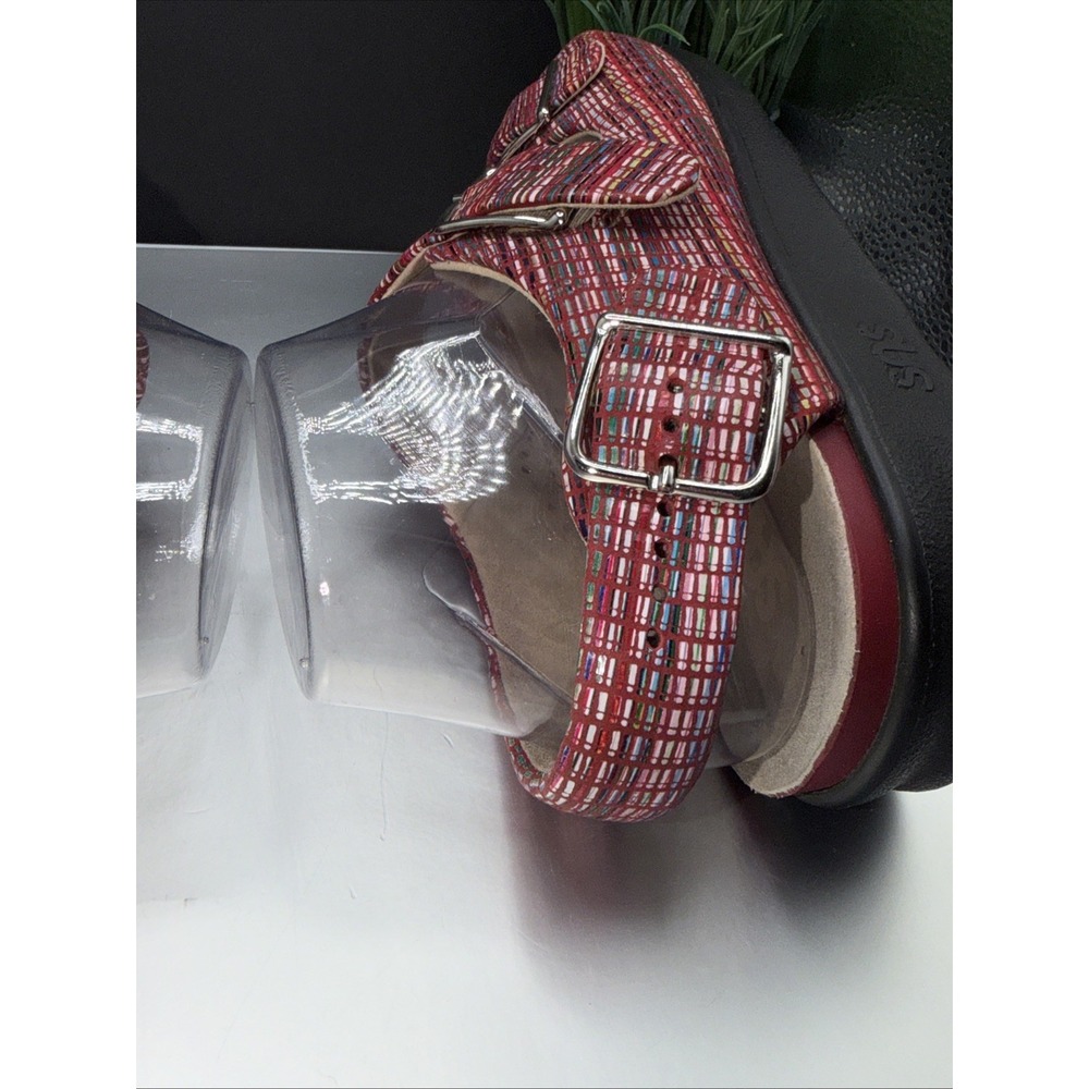 SAS Relaxed Rainbow Sandals Womens 7 Red Leather Open Toe Casual Slingback Strap - Picture 13 of 16